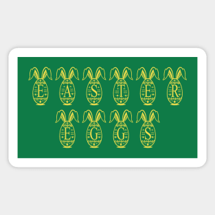 Yelllow Easter Eggs Sticker